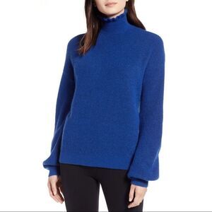 🚨 3 for $25 - HALOGEN Ruffle Neck Wool Blend Sweater